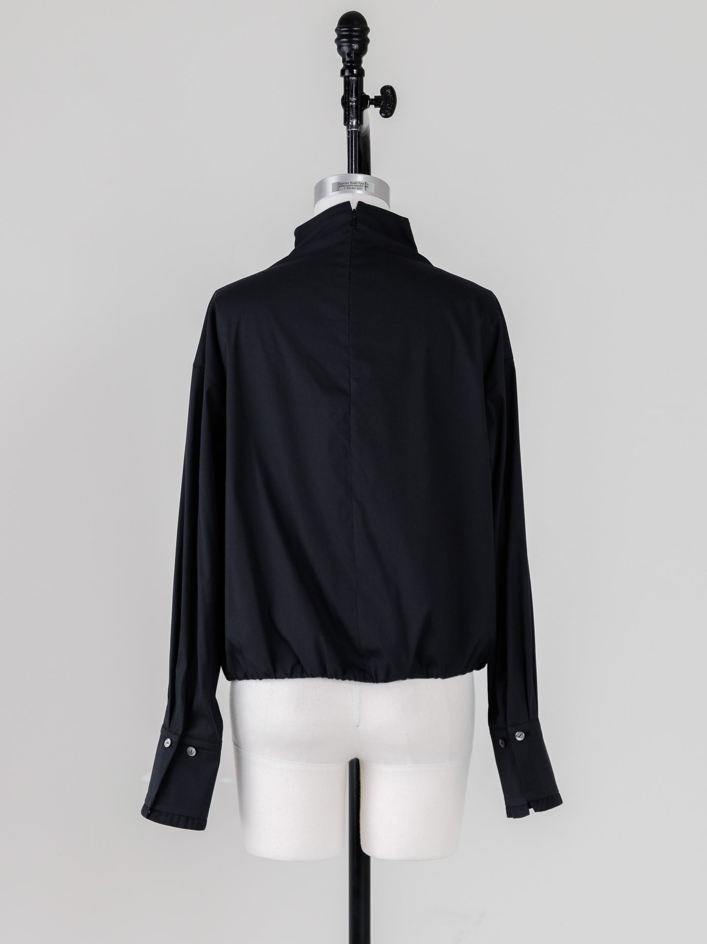 Natalie/bottle neck drape blouse