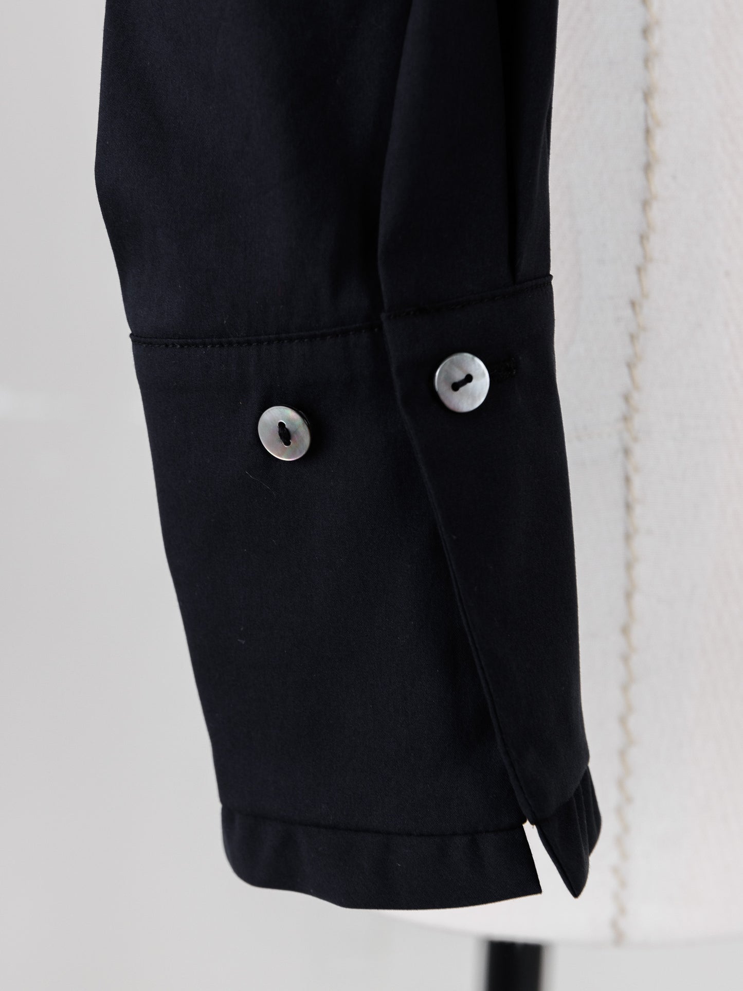 Natalie/bottle neck drape blouse