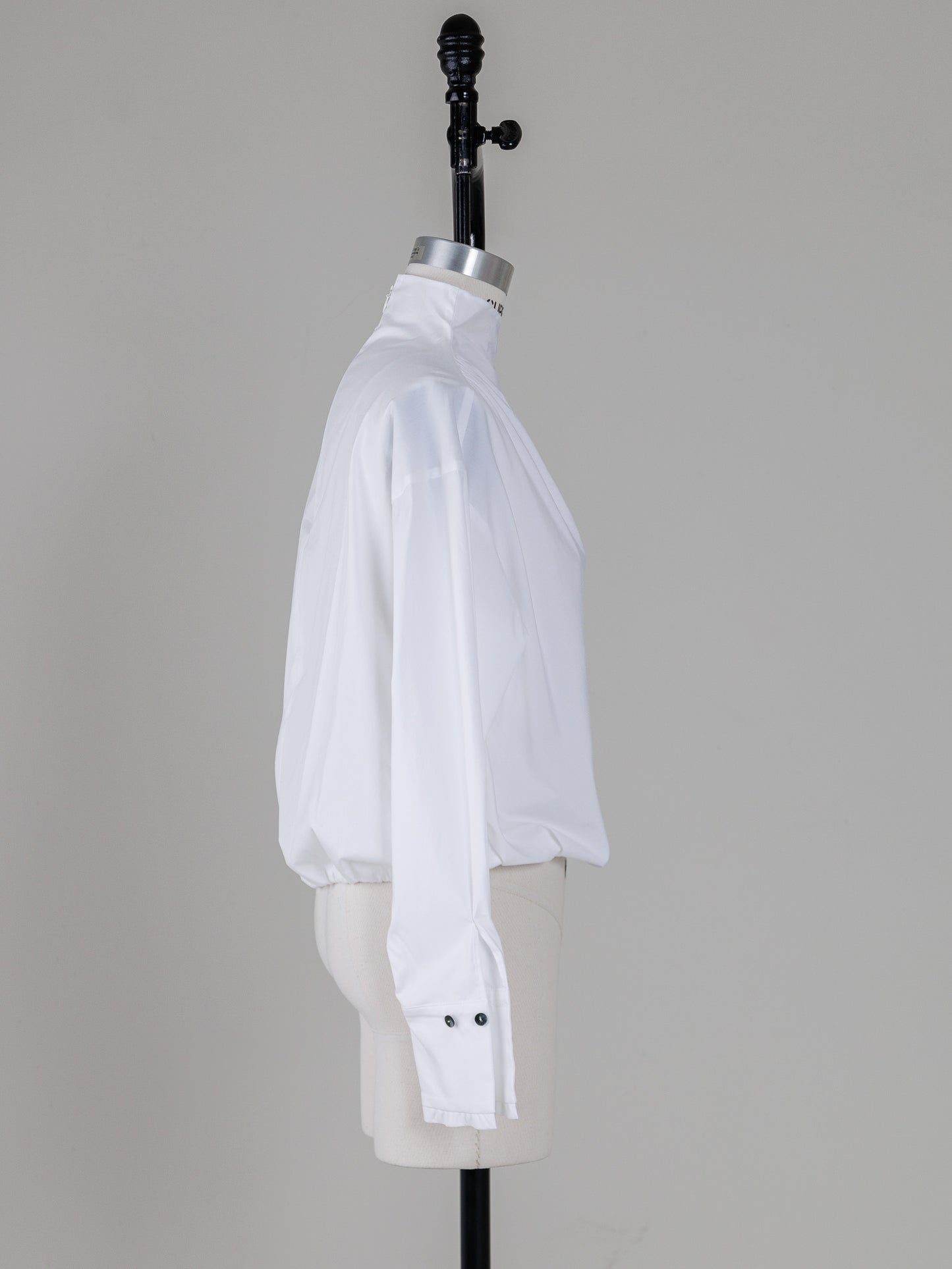 Natalie/bottle neck drape blouse