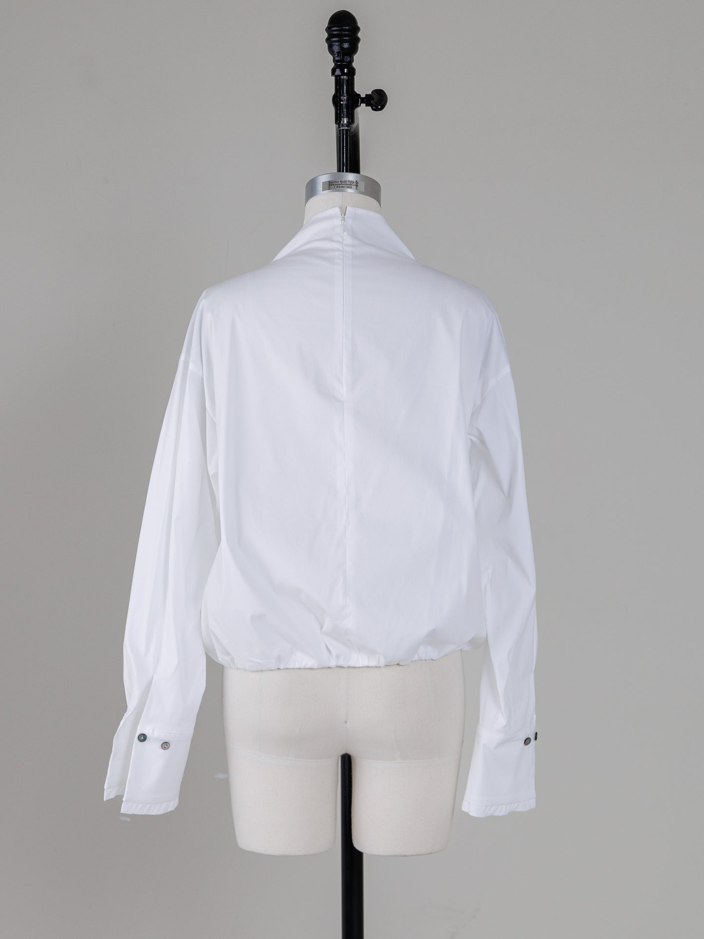 Natalie/bottle neck drape blouse