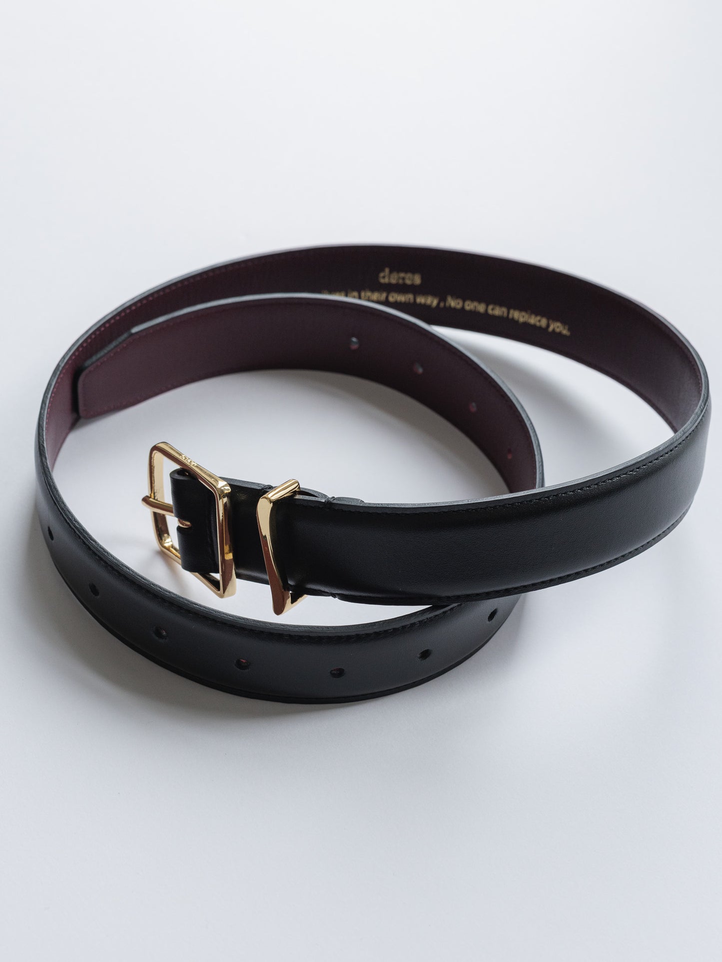 【PRE ORDER】Evelyn/deres essential belt (BLACK × GOLD)
