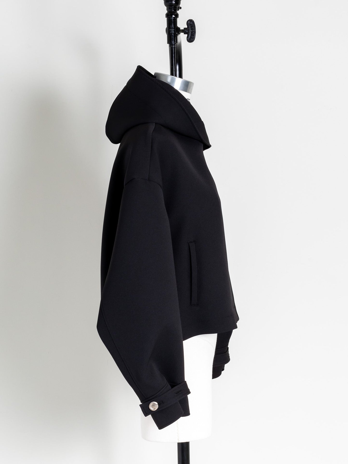 Violetta / switch neck feather short coat (perl/midnight/noir)