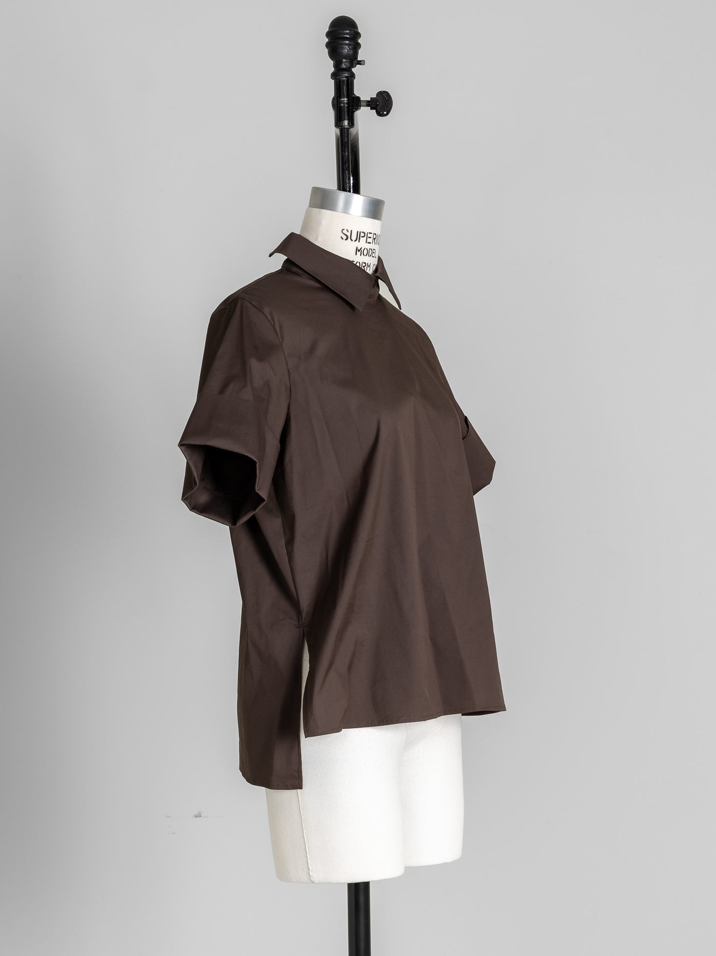 Bridget / half sleeve blouse(sugar/sesame/chocolate)