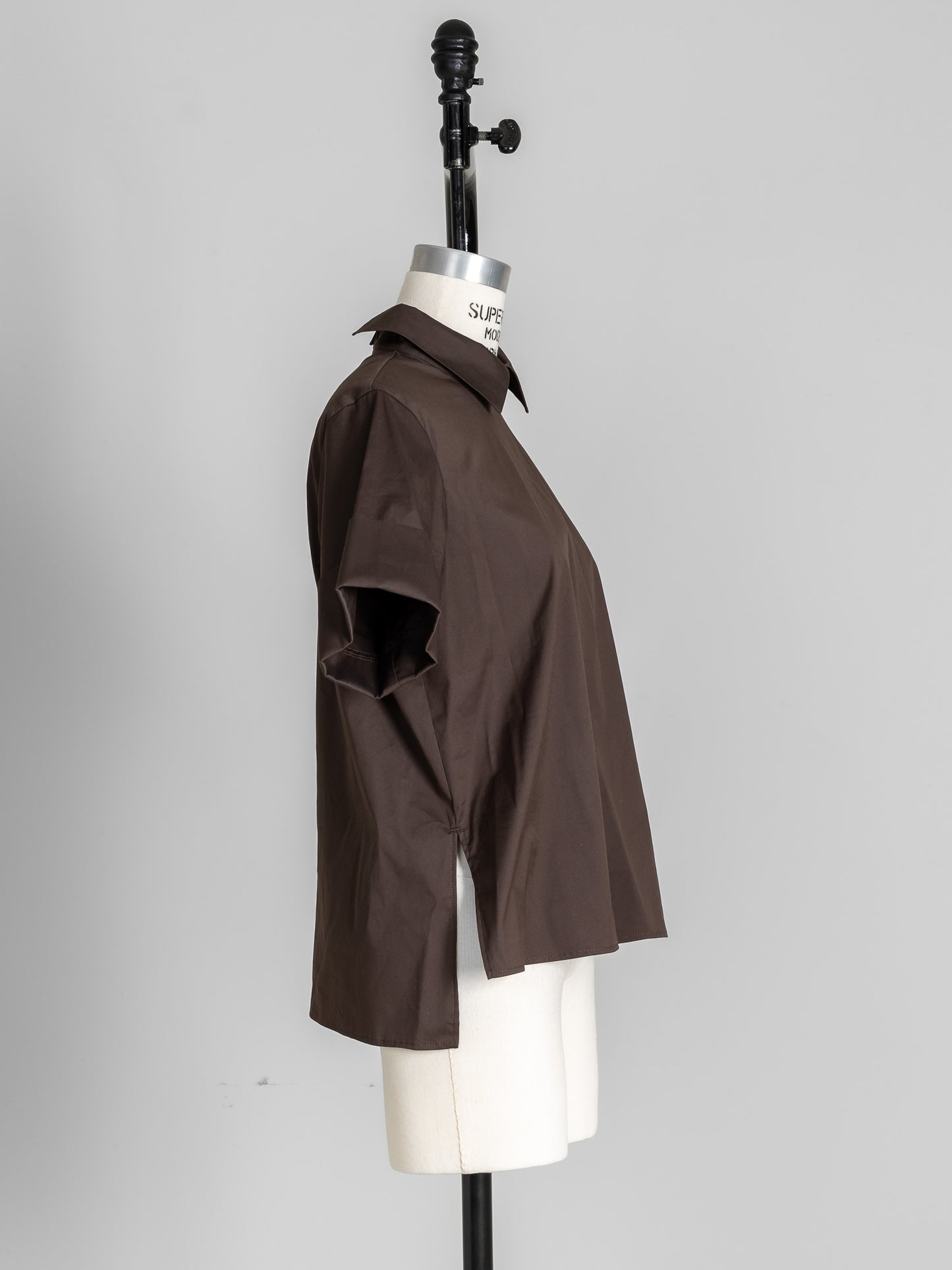 Bridget / half sleeve blouse(sugar/sesame/chocolate)