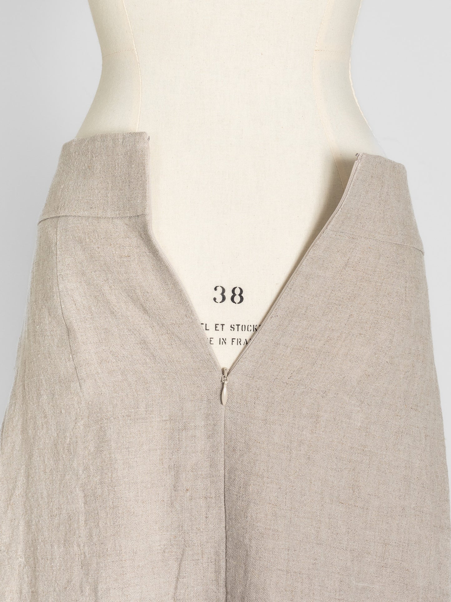 Nina / squeeze linen skirt (sand/carbon/cloud)