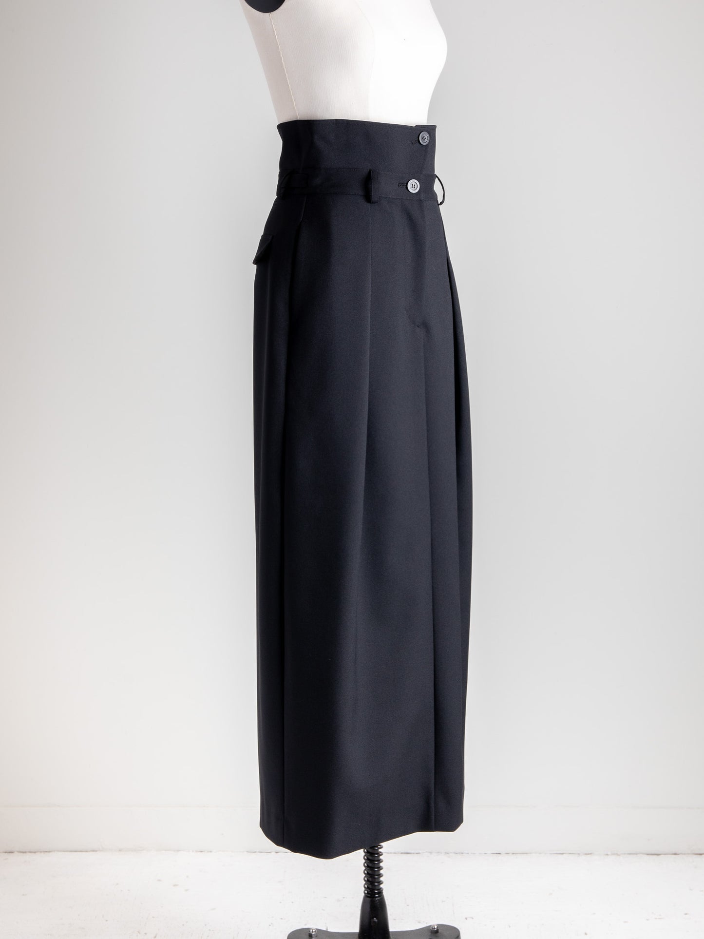 【予約販売】Greta / first step skirt (BLACK/OFF-WHITE)