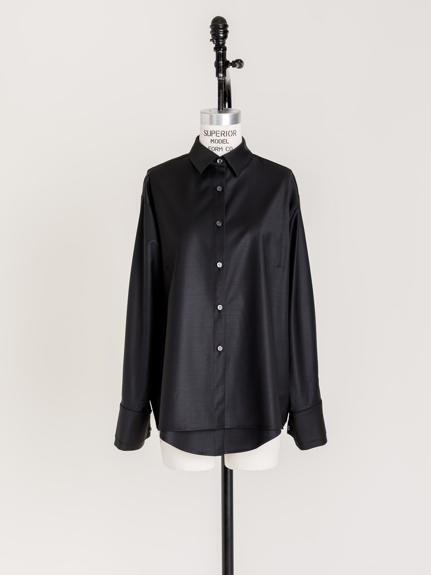 Mariela/double layered shirt jacket Black