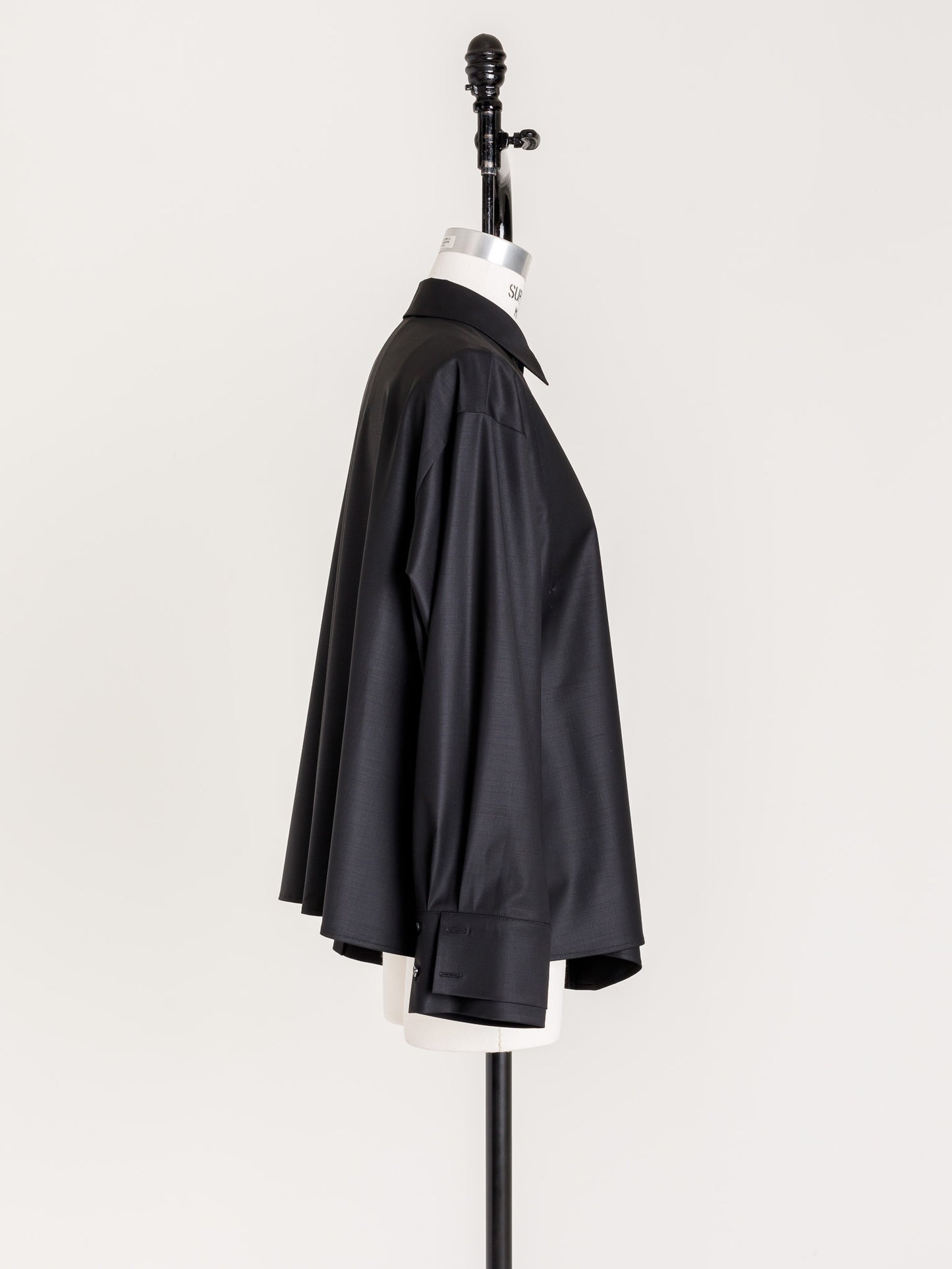 Mariela/double layered shirt jacket Black