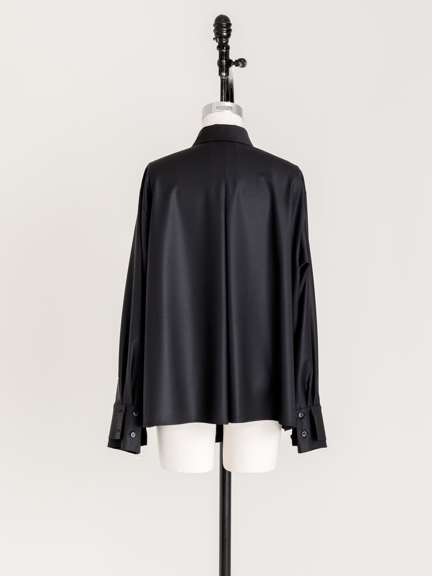Mariela/double layered shirt jacket Black
