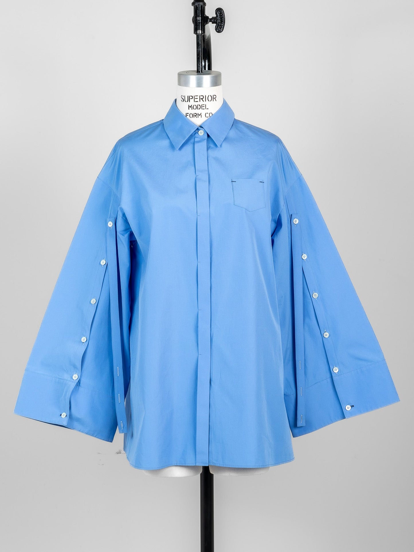 Mia / deres thomas mason 6way sleeve shirt (STRIPE/ INDIGO / CLEAR BLUE)