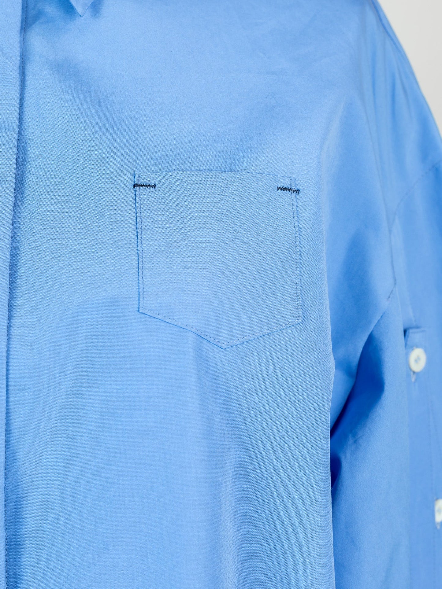 Mia / deres thomas mason 6way sleeve shirt (STRIPE/ INDIGO / CLEAR BLUE)
