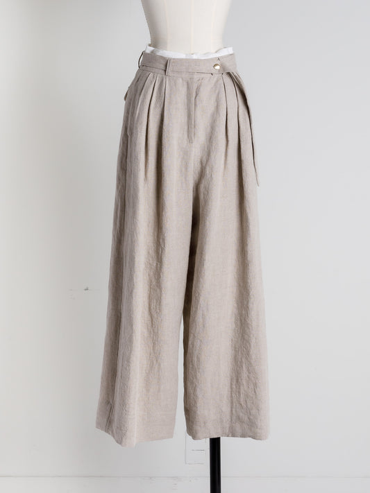 【予約販売】Sage / floating linen pants (sand/carbon/cloud)