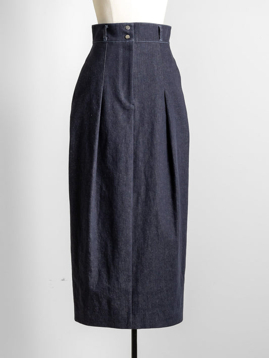 Simone / first denim skirt(INDIGO)