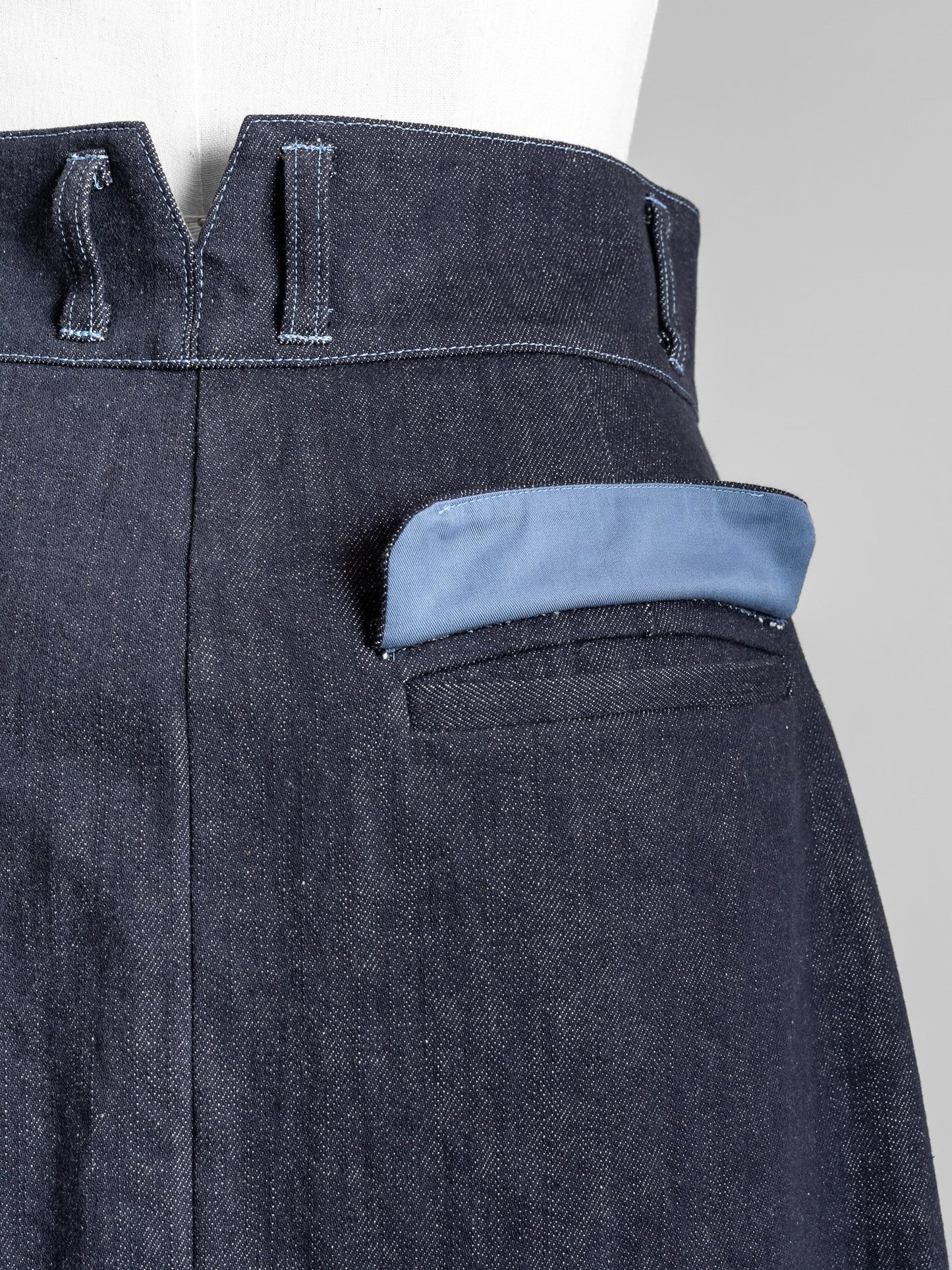 Simone / first denim skirt(INDIGO)