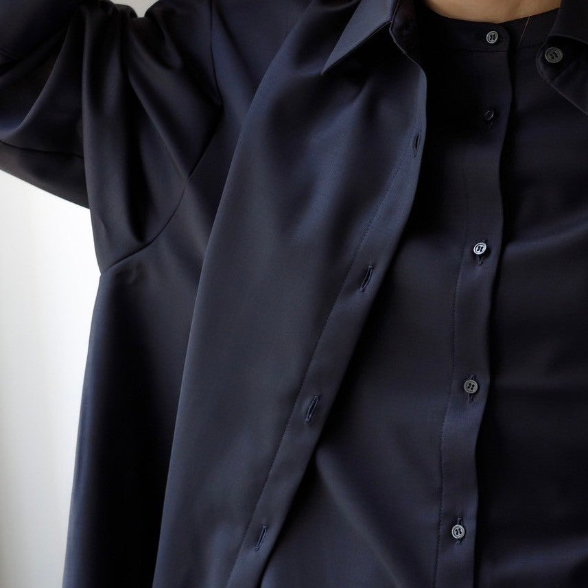 Mariela/double layered shirt jacket Black