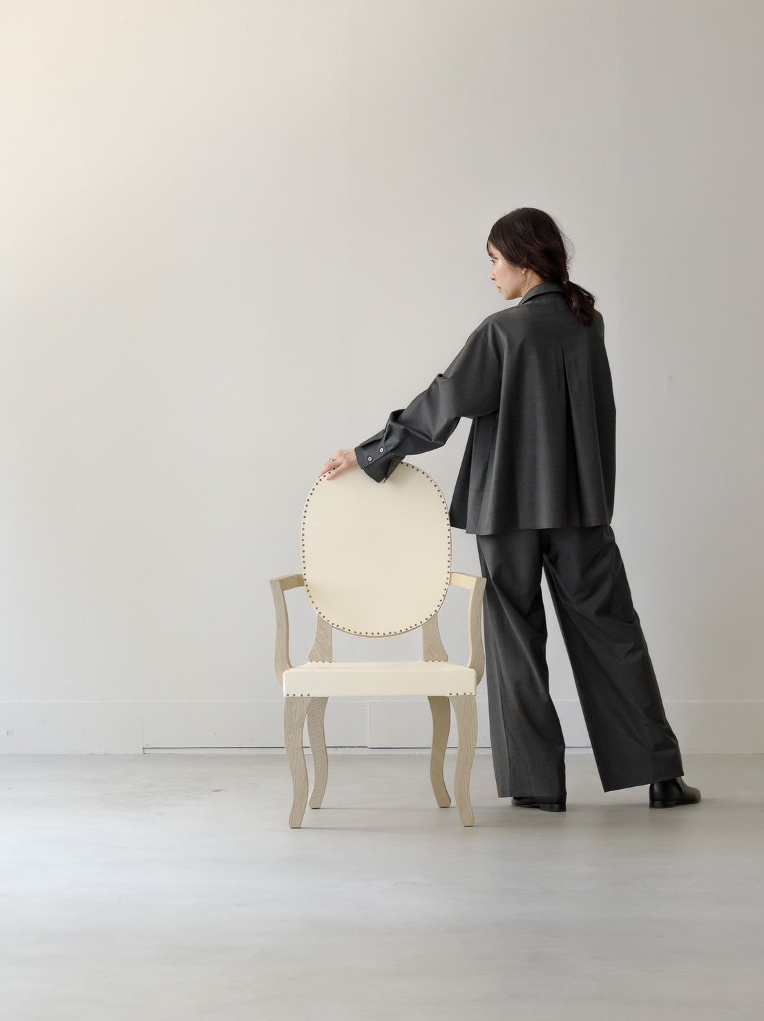 Mariela/double layered shirt jacket Black