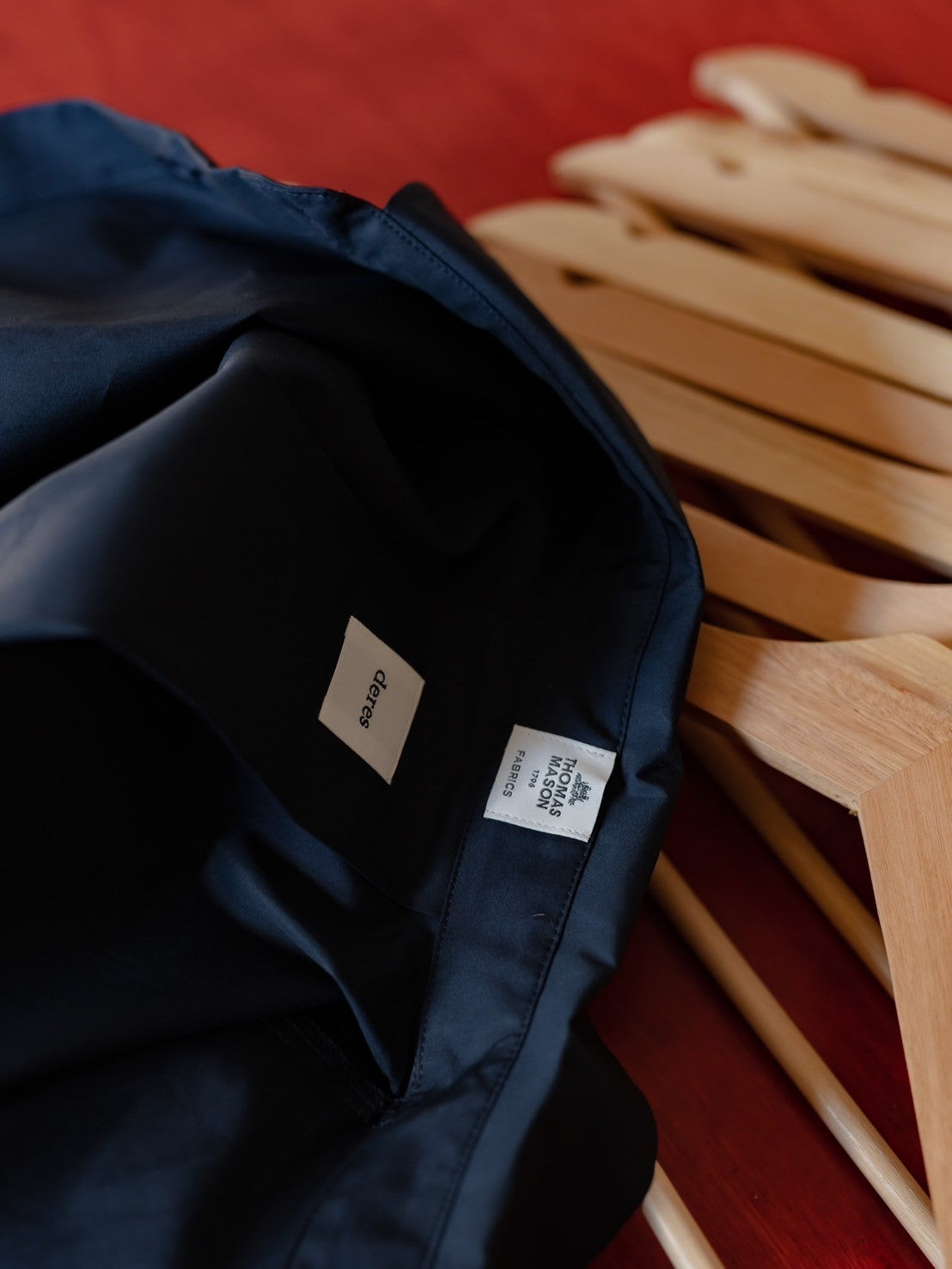 【予約販売】Mia / deres thomas mason 6way sleeve shirt (STRIPE/ INDIGO / CLEAR BLUE)