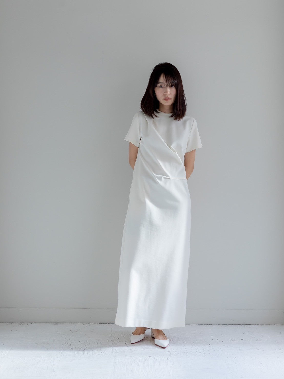Fabiana / draping dress (perl/midnight/noir)