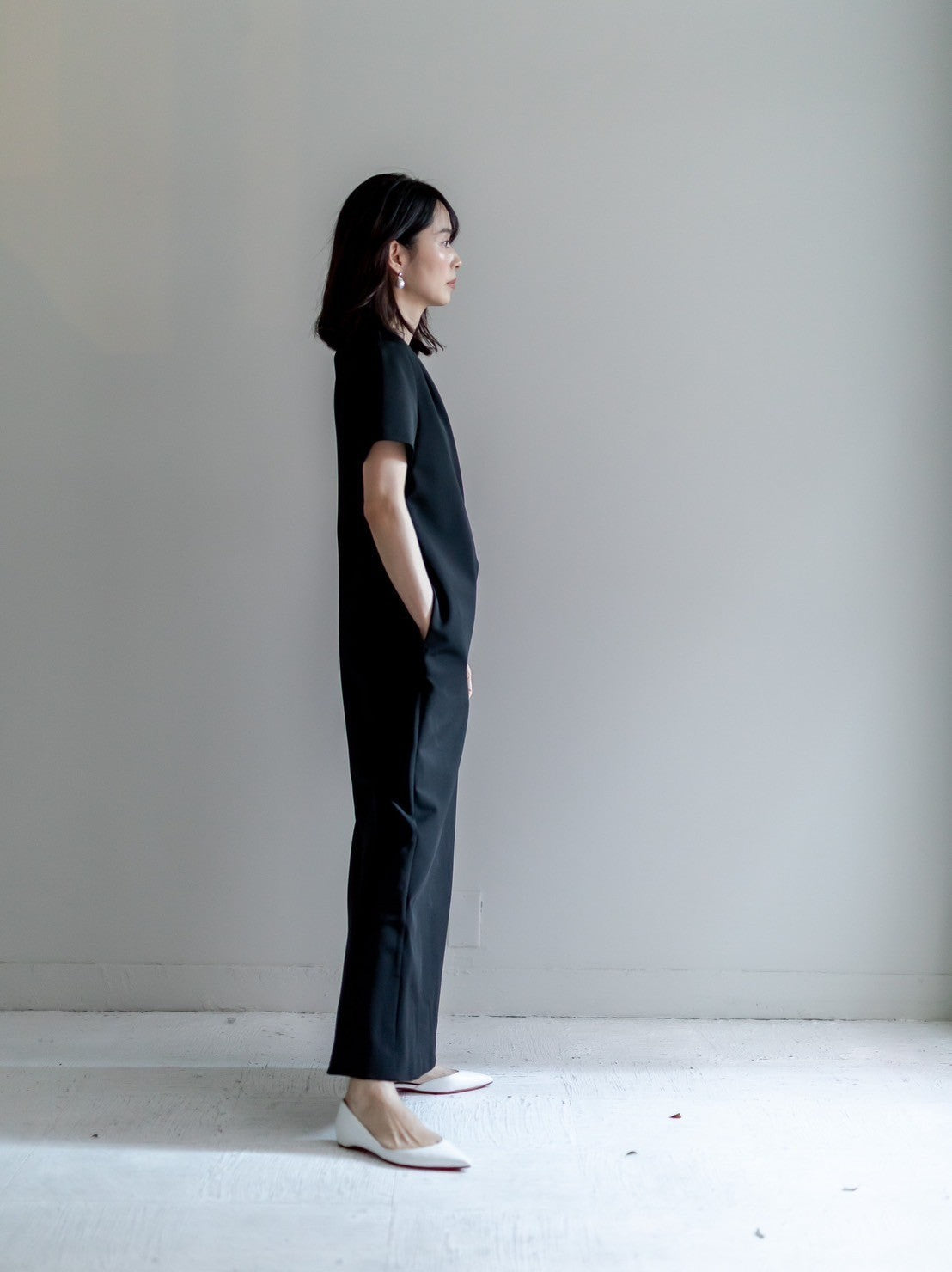 Fabiana / draping dress (perl/midnight/noir)