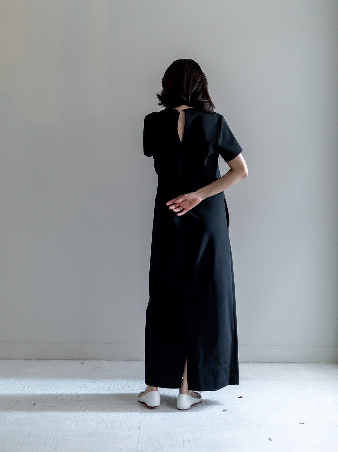Fabiana / draping dress (perl/midnight/noir)