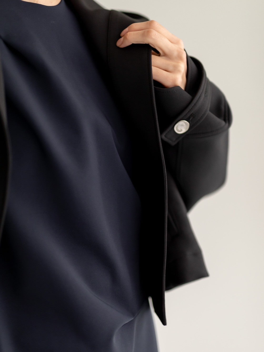 Fabiana / draping dress (perl/midnight/noir)