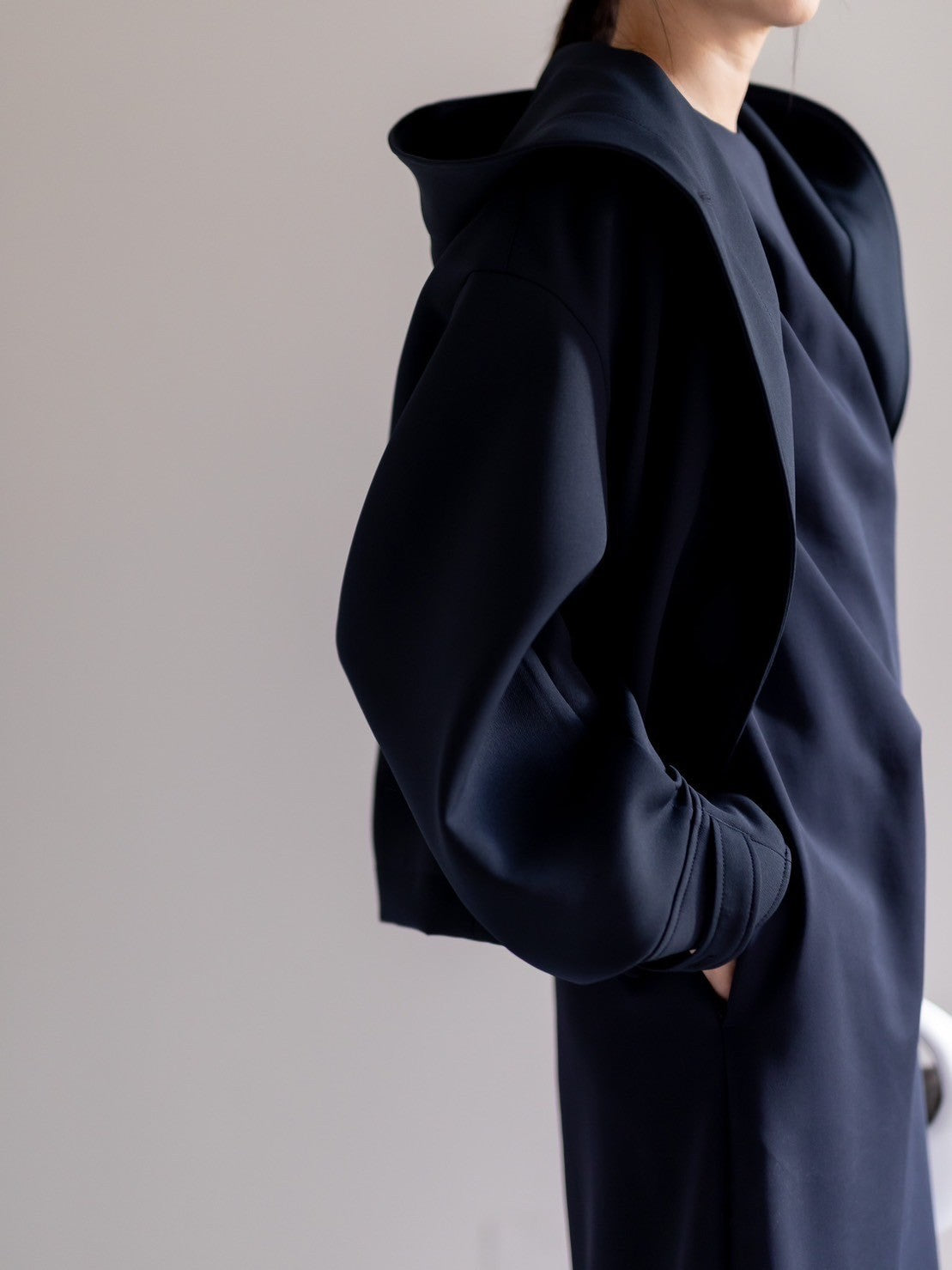 Fabiana / draping dress (perl/midnight/noir)