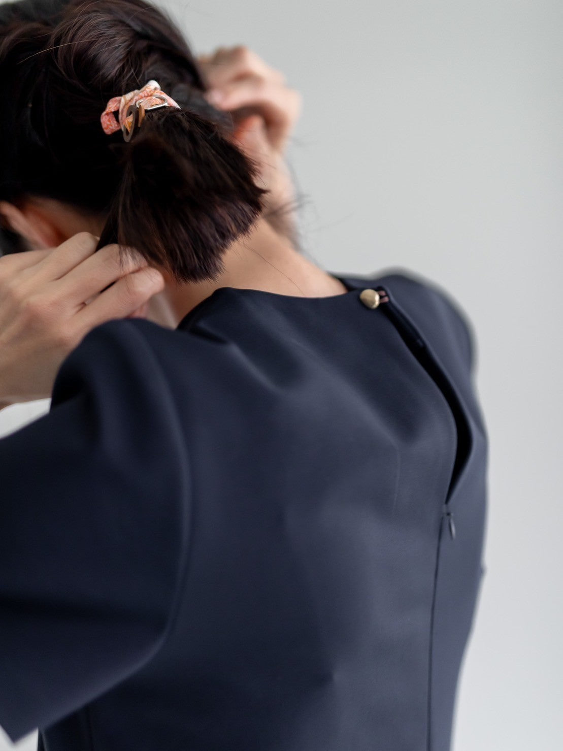 Fabiana / draping dress (perl/midnight/noir)
