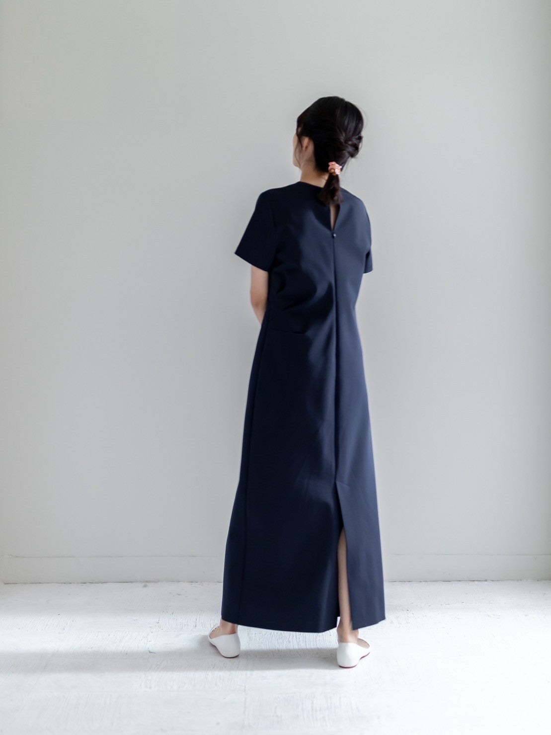 Fabiana / draping dress (perl/midnight/noir)