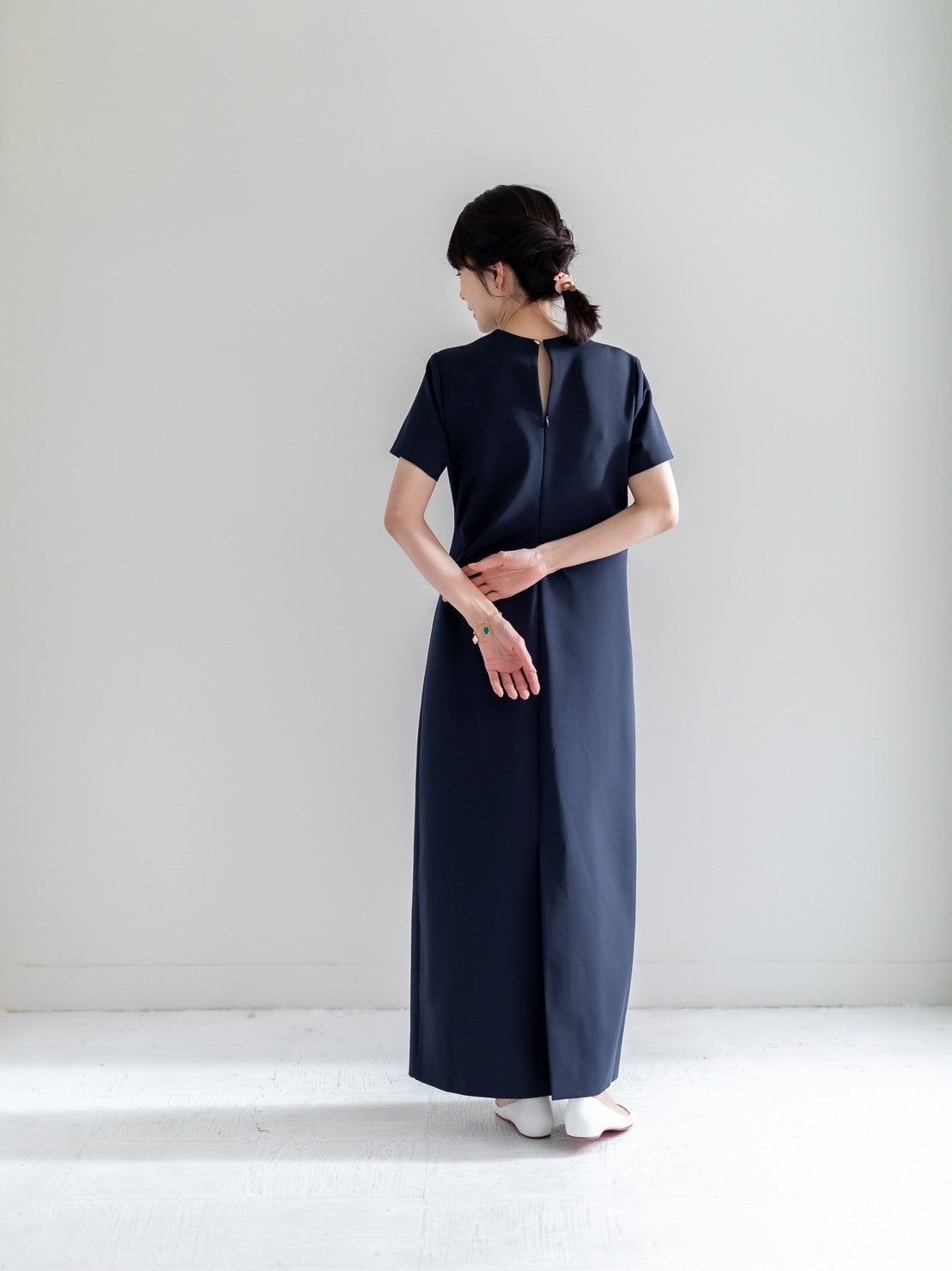 Fabiana / draping dress (perl/midnight/noir)