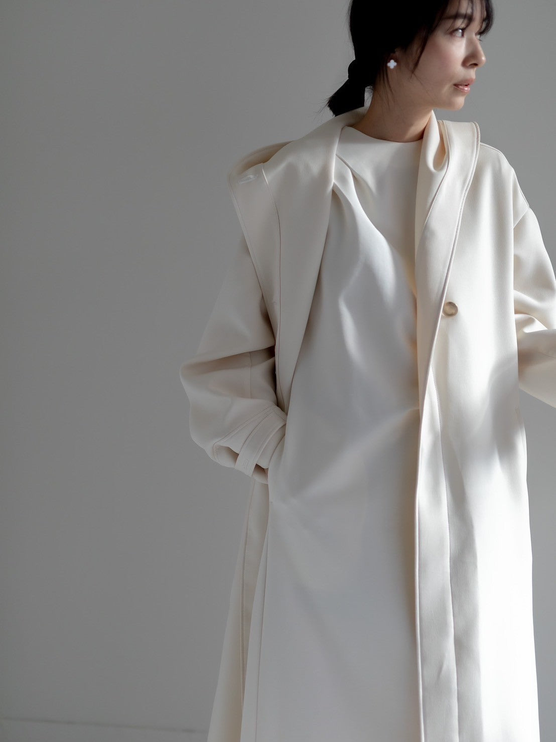 Fabiana / draping dress (perl/midnight/noir)