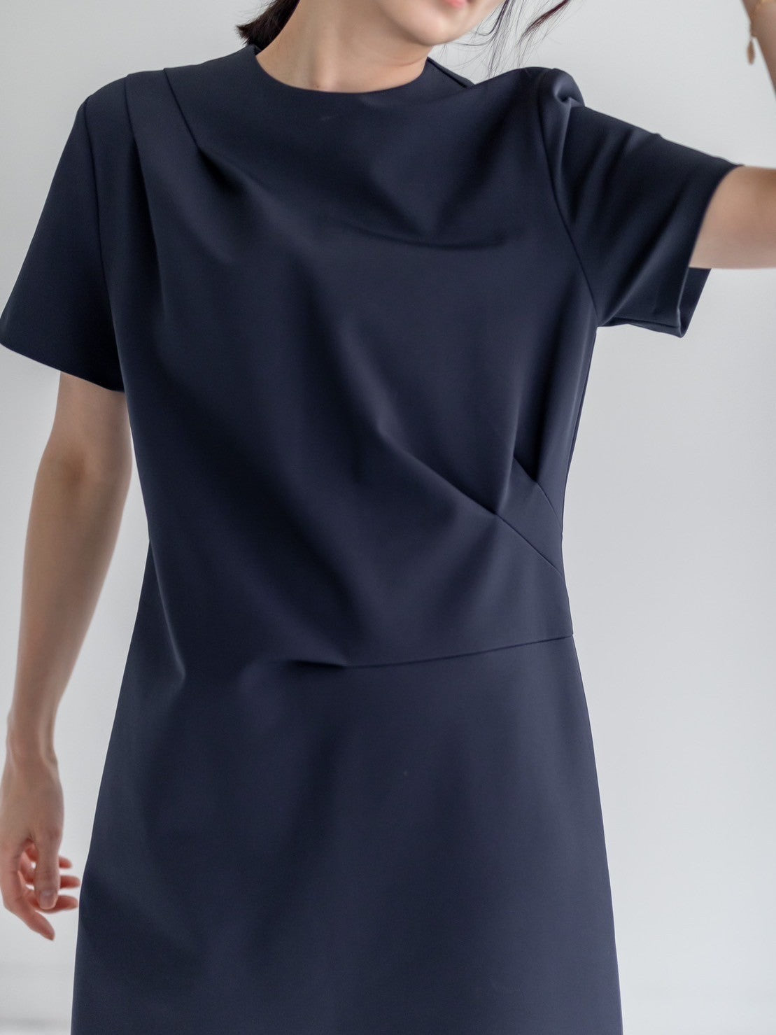 Fabiana / draping dress (perl/midnight/noir)
