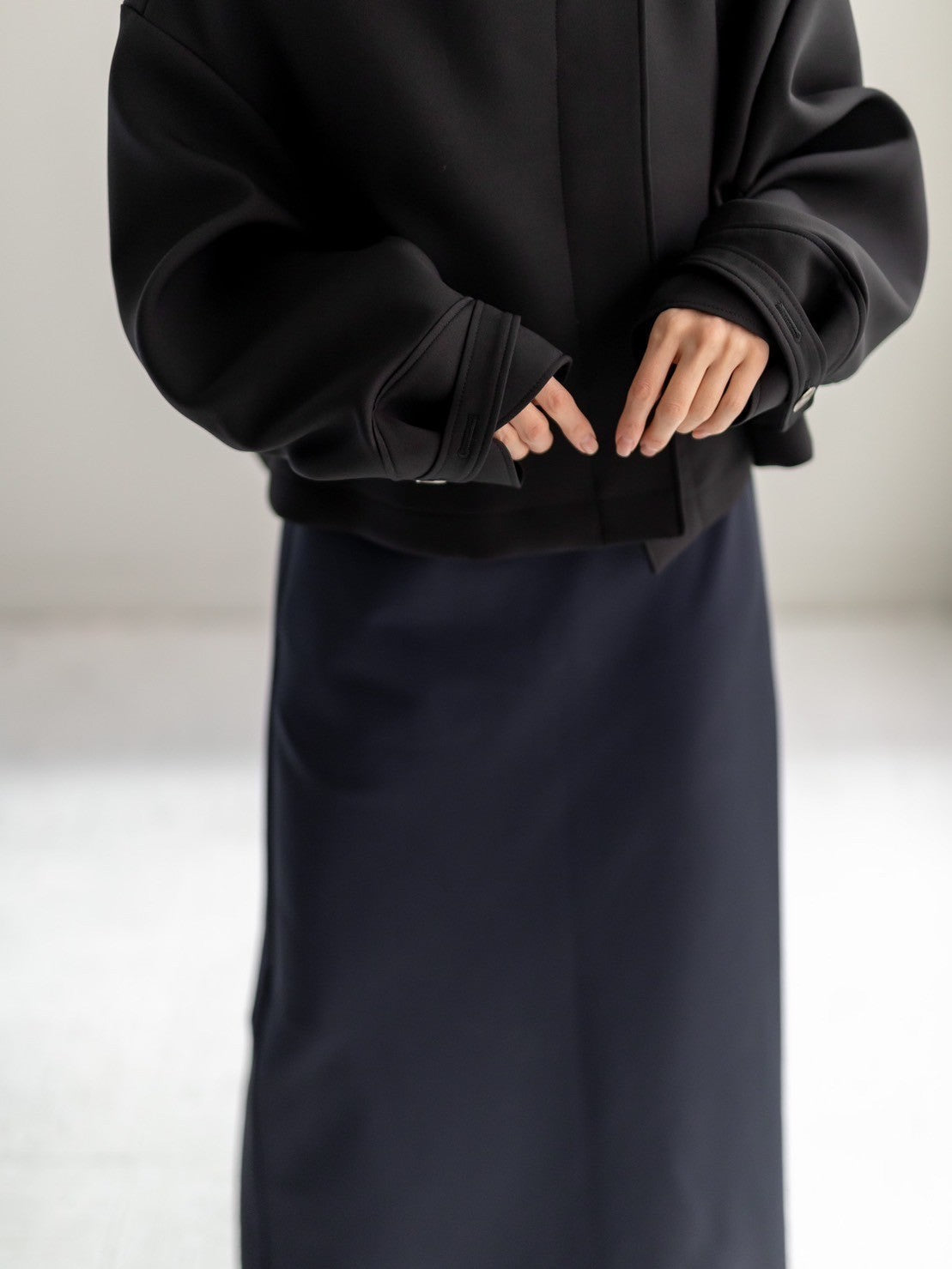 Fabiana / draping dress (perl/midnight/noir)