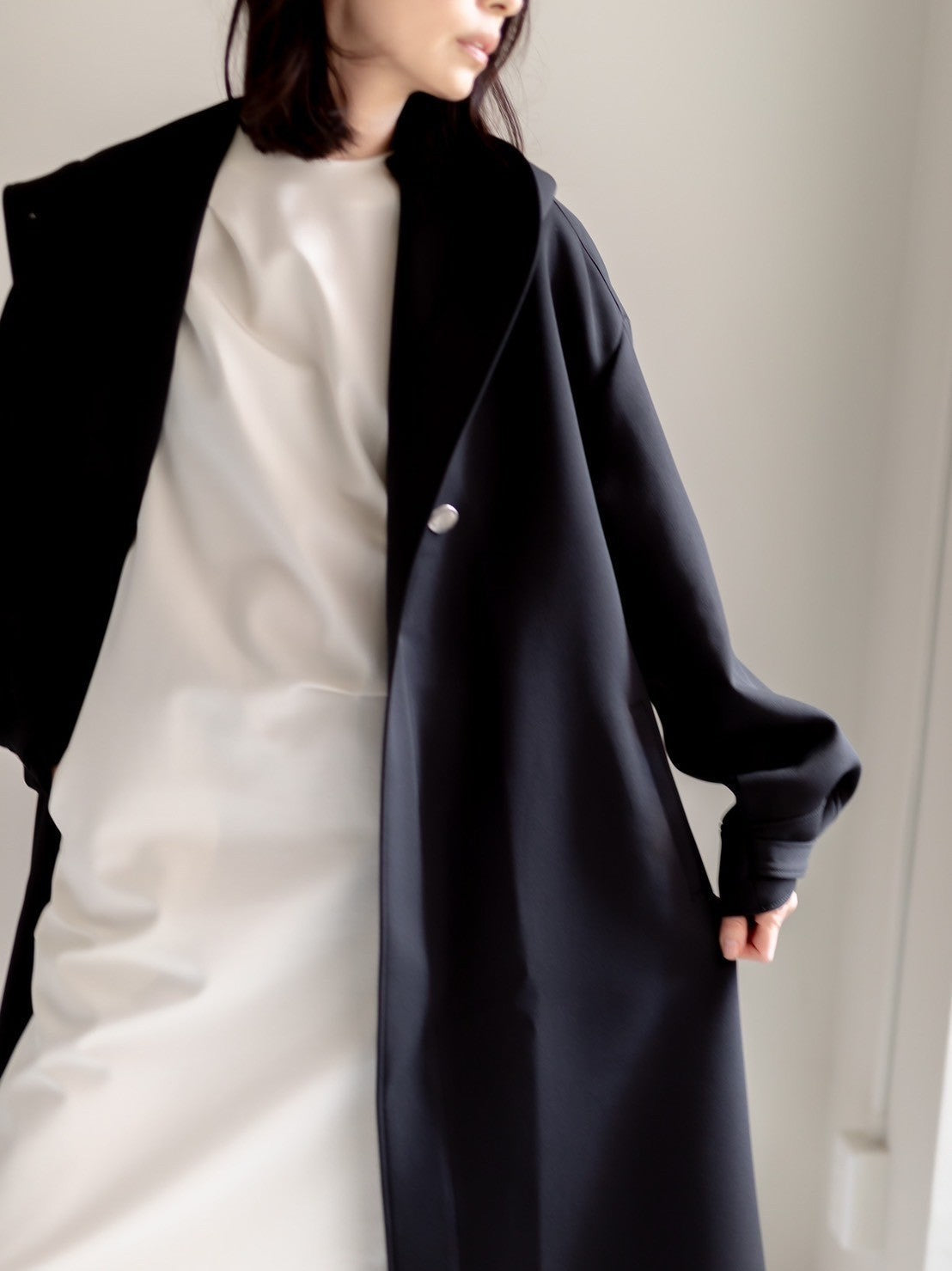 Fabiana / draping dress (perl/midnight/noir)