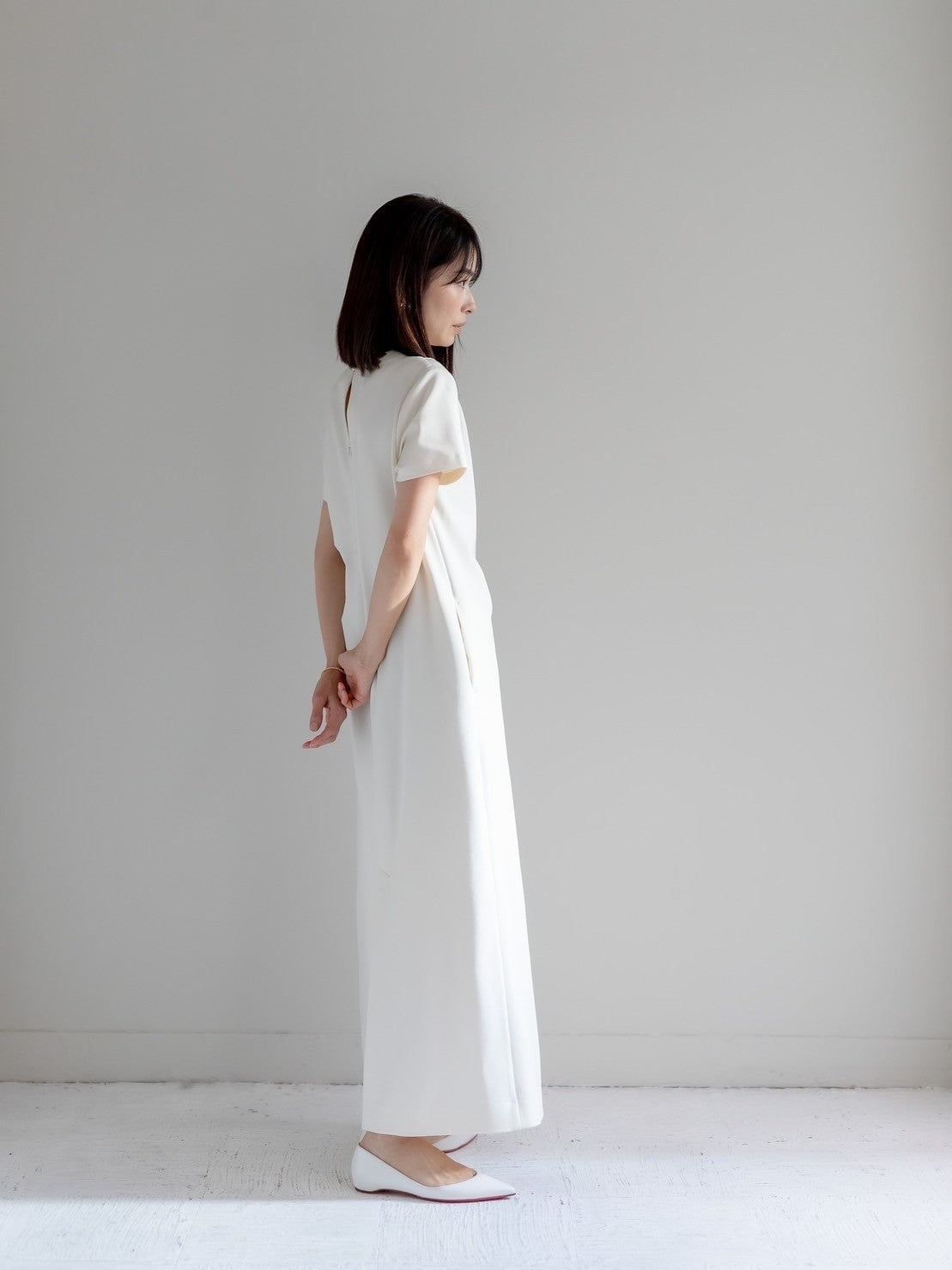 Fabiana / draping dress (perl/midnight/noir)