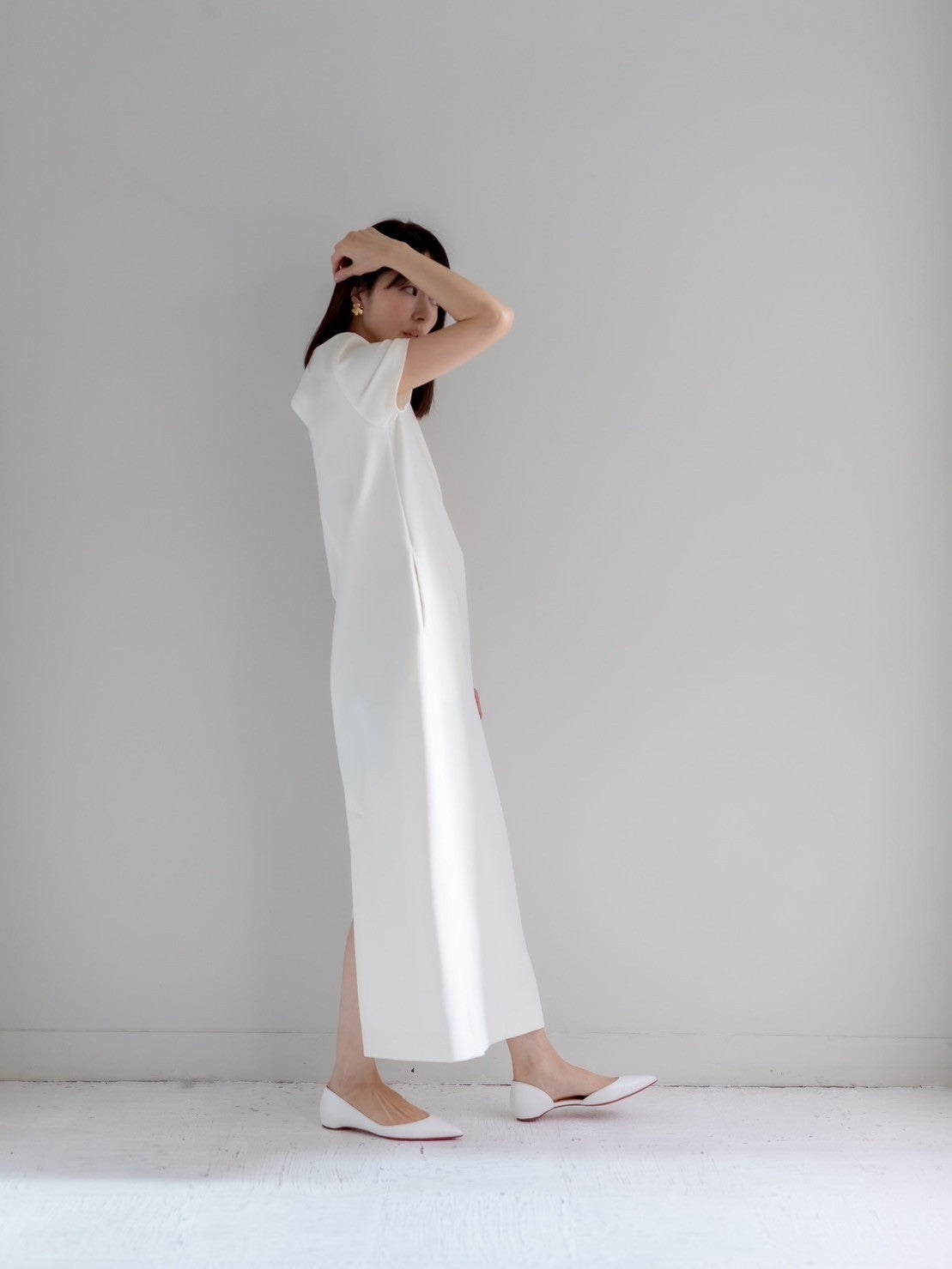 Fabiana / draping dress (perl/midnight/noir)