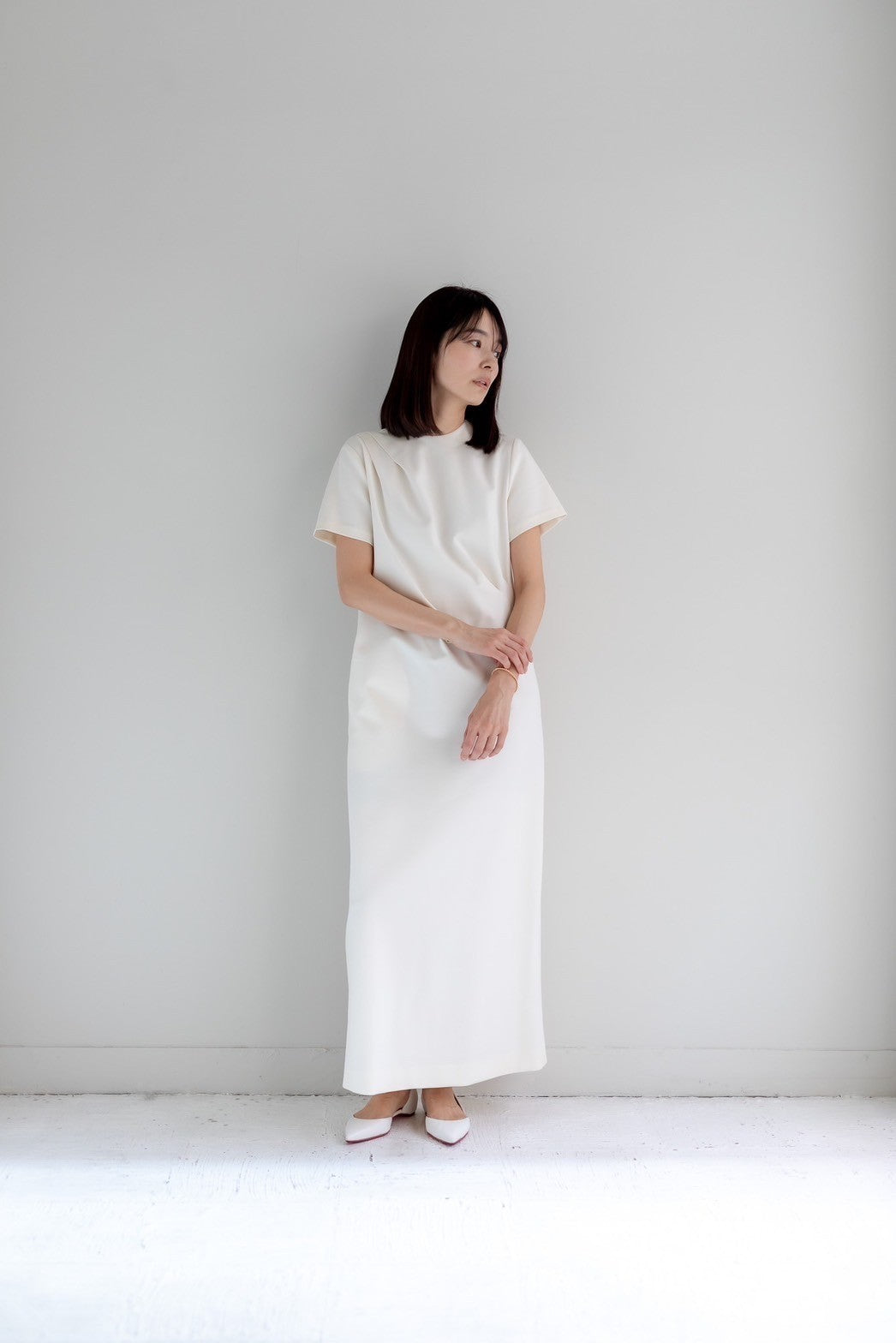 Fabiana / draping dress (perl/midnight/noir)