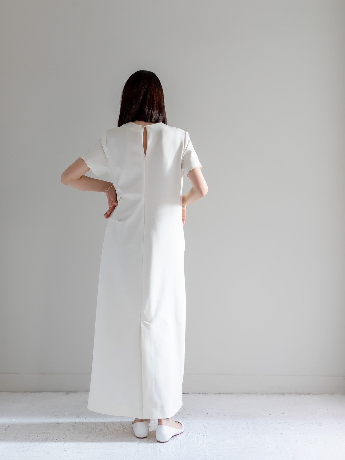 Fabiana / draping dress (perl/midnight/noir)