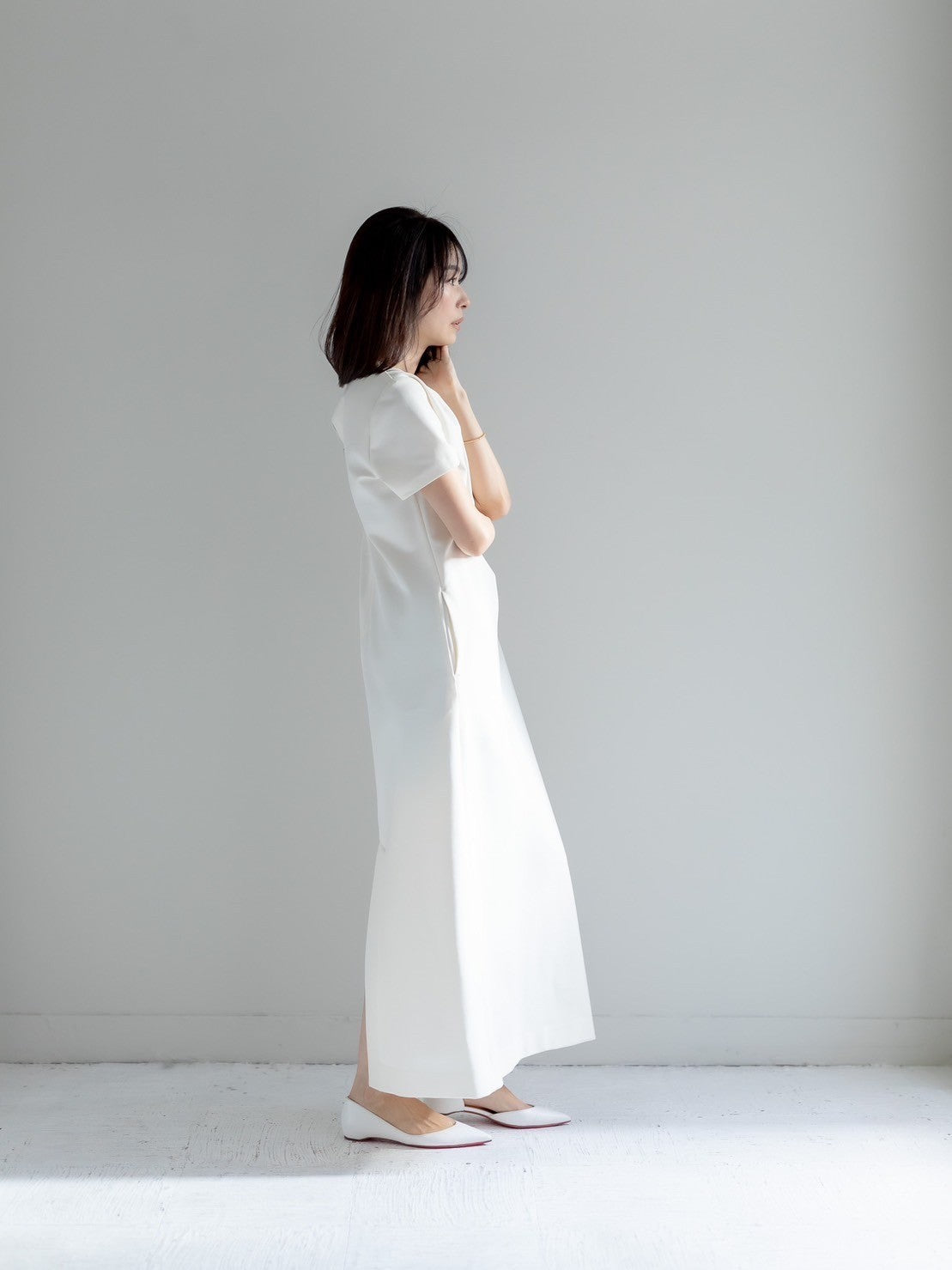 Fabiana / draping dress (perl/midnight/noir)