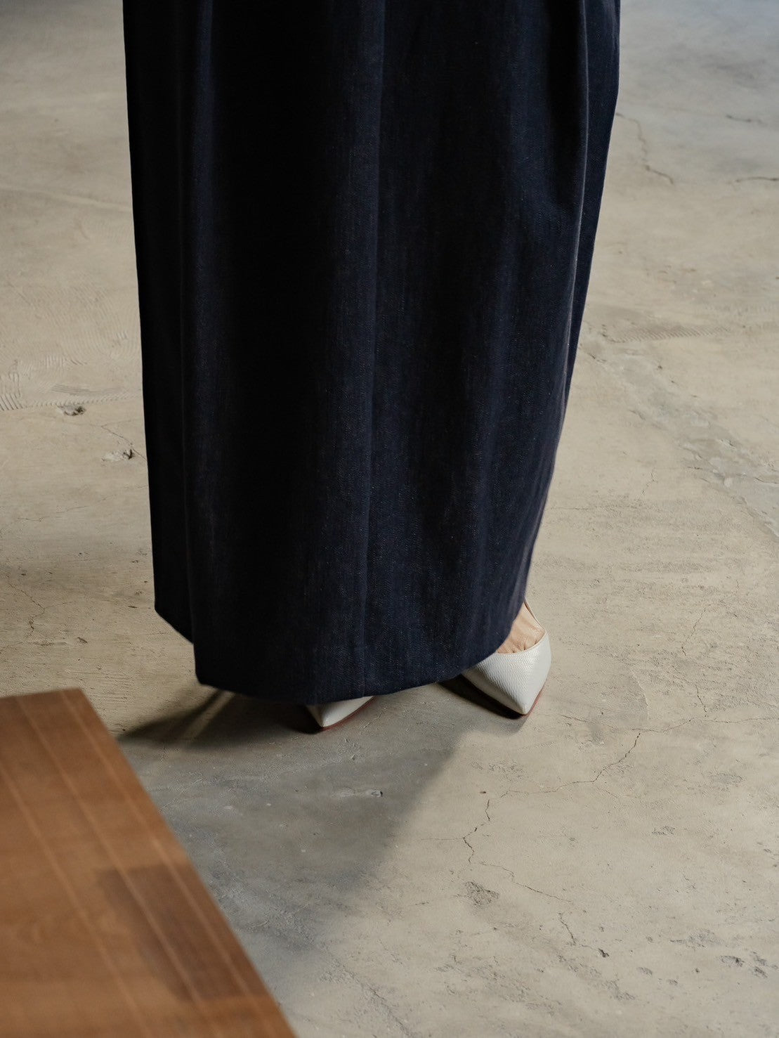 Simone / first denim skirt(INDIGO)