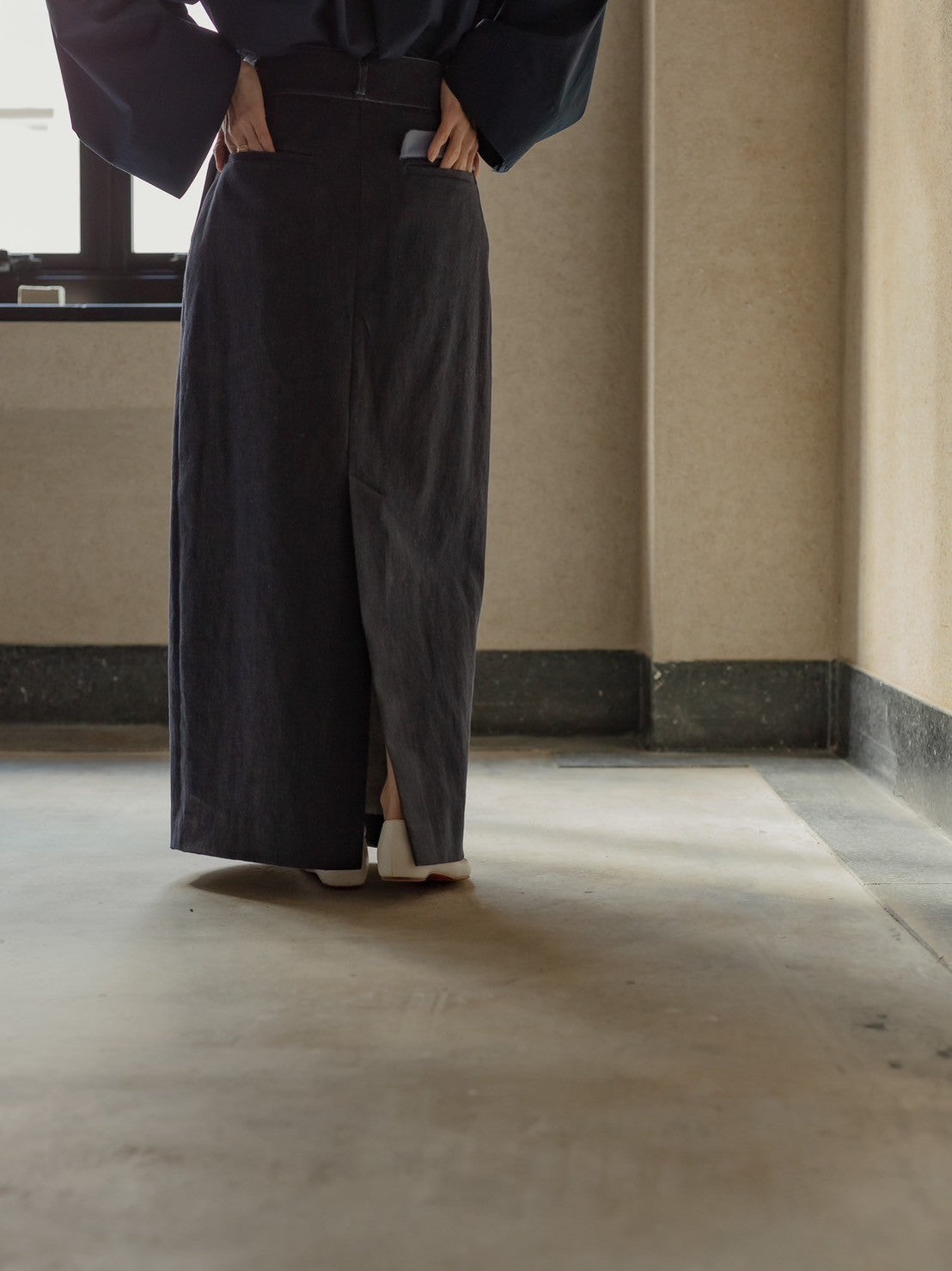 Simone / first denim skirt(INDIGO)