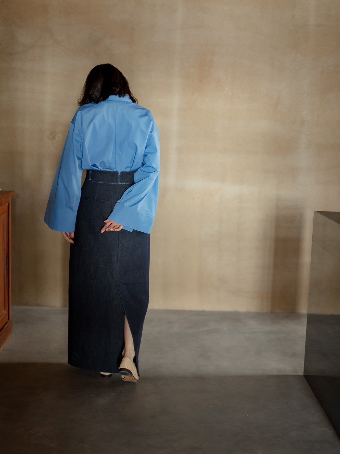 Simone / first denim skirt(INDIGO)