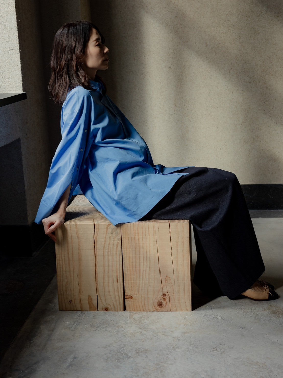 Simone / first denim skirt(INDIGO)