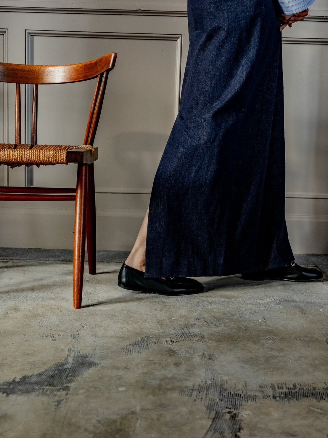 Simone / first denim skirt(INDIGO)