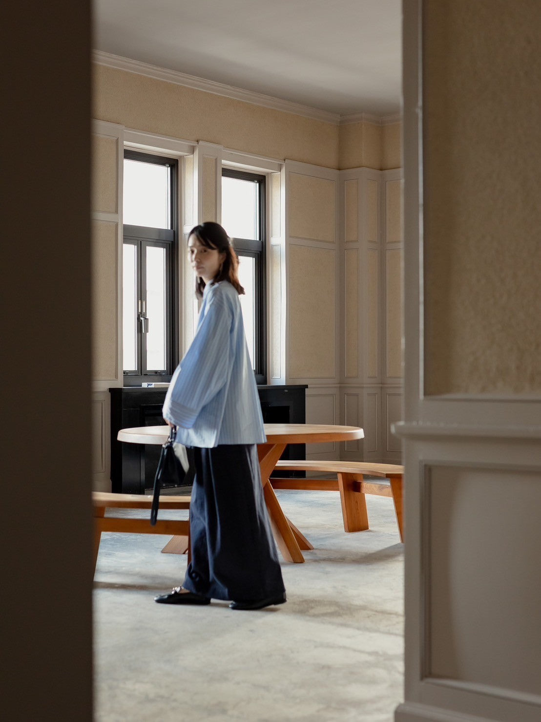 Simone / first denim skirt(INDIGO)
