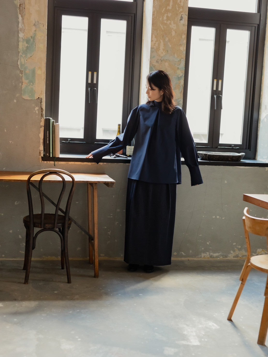 Simone / first denim skirt(INDIGO)
