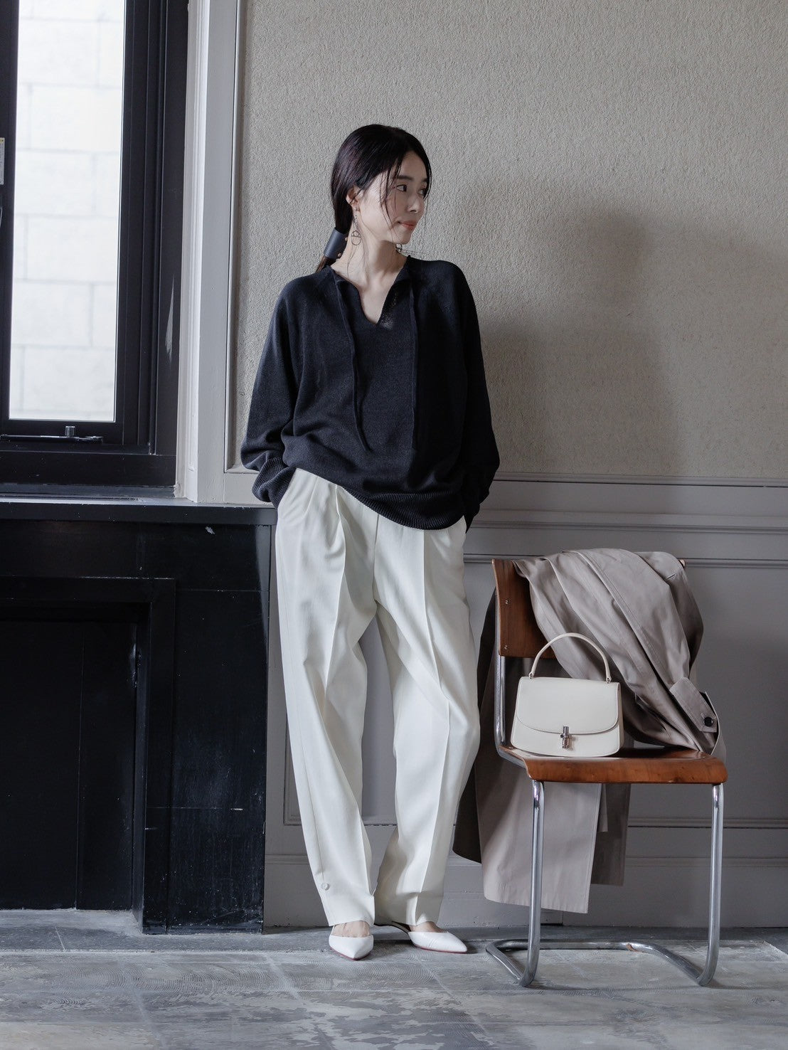 Odessa/back belt pants