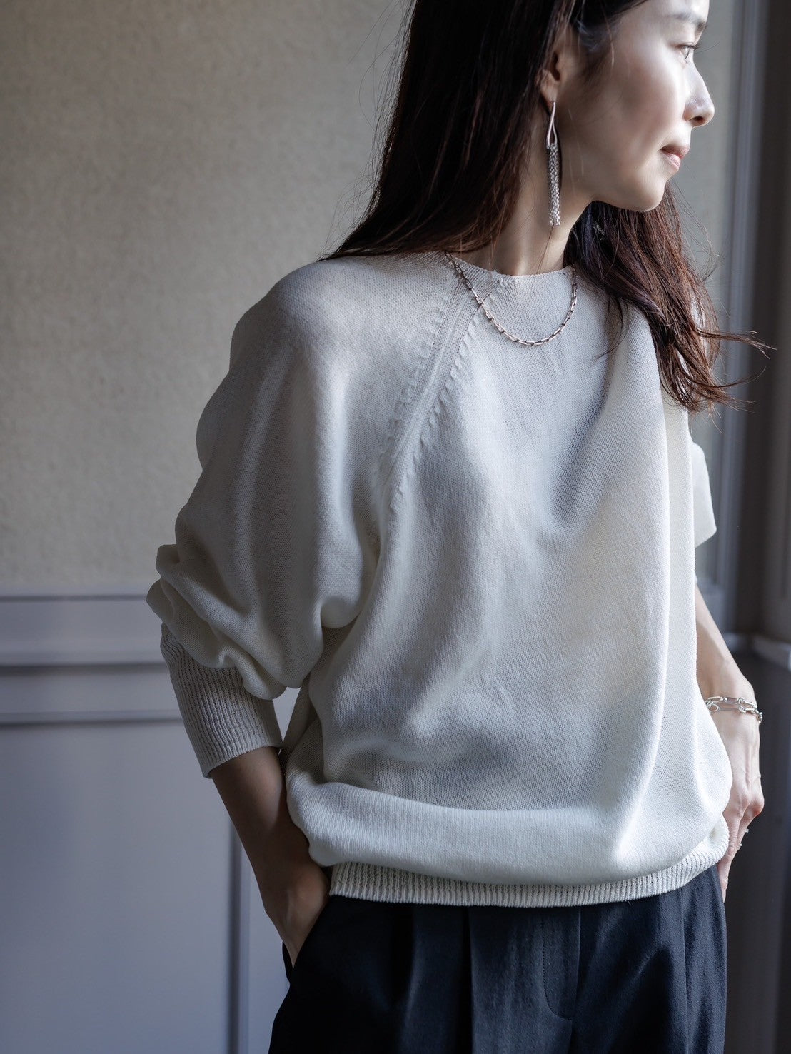 Kristy/paper cotton sweater