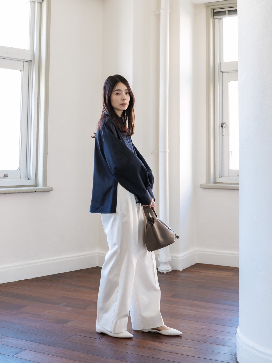 Lily/silk denim pants