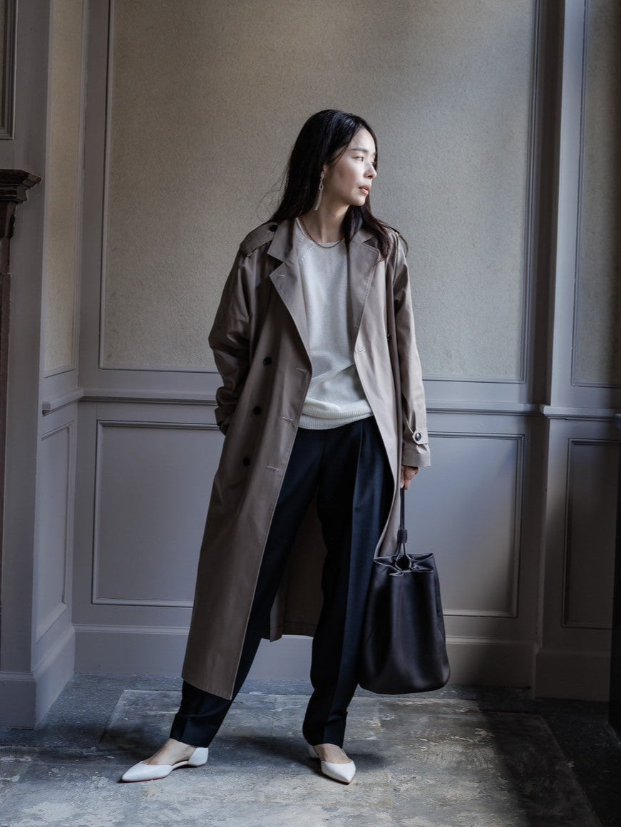 Winona/weightlessness silk trench coat