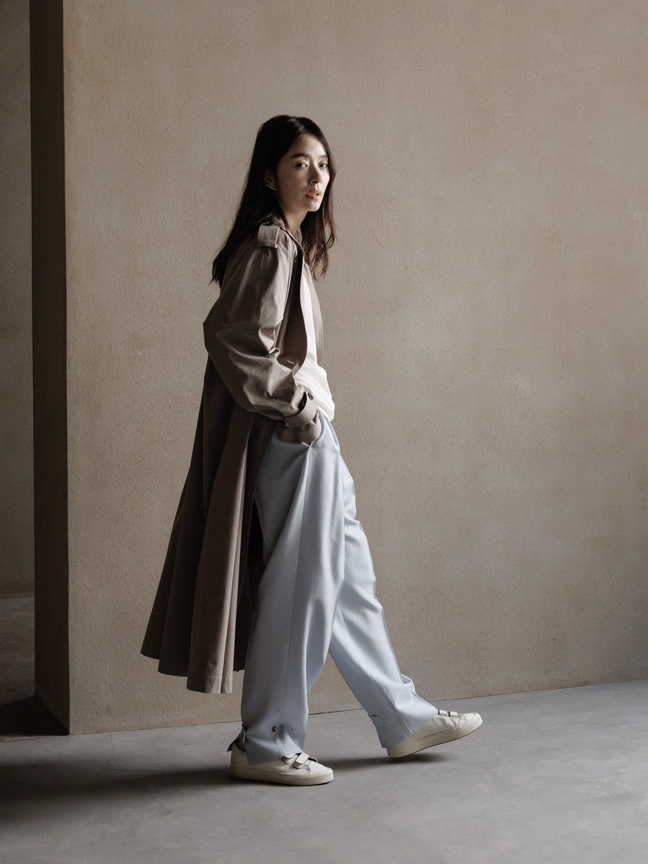 Winona/weightlessness silk trench coat